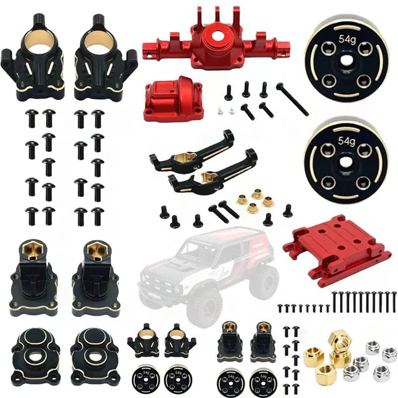 Brass Metal Upgraded Axle Housing Counterweight Front And Rear Cup C Seat Hexagon Suitable For MJX 1/18 HYPER GO H18P RC Parts
