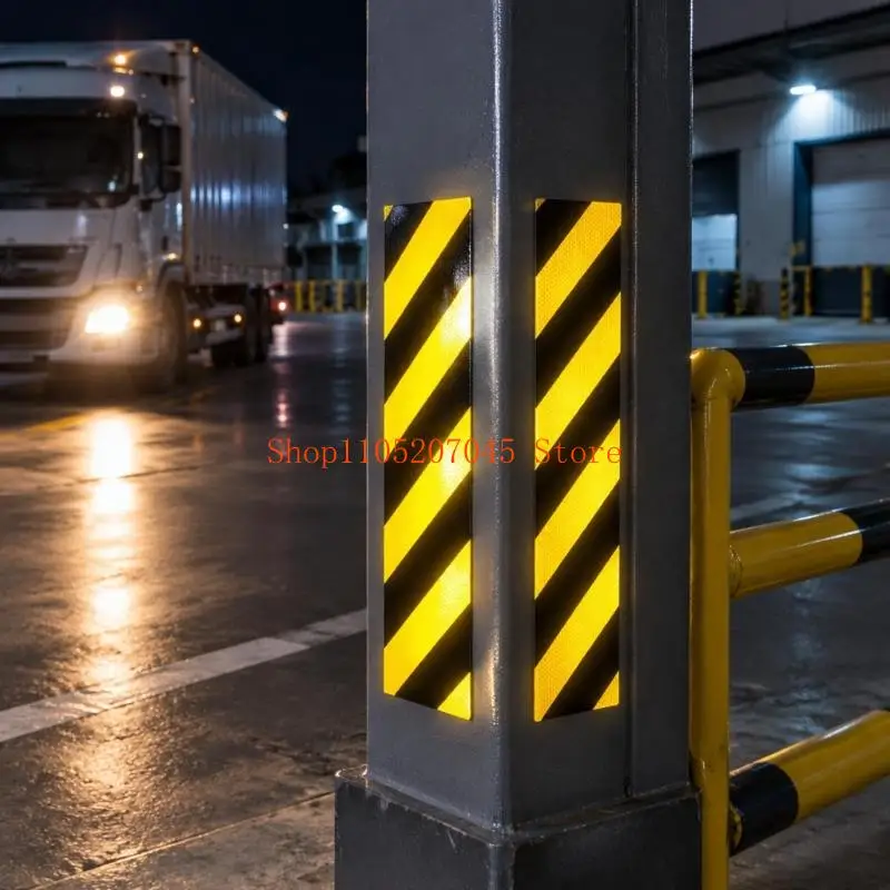 37cd Angled Stripe Corner Guards for More Visible Tight Parking Spaces, 2 Pack