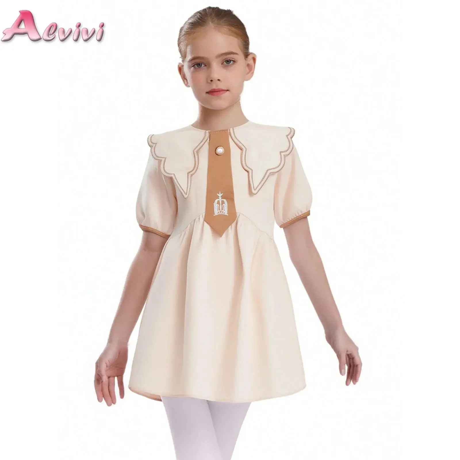 

Girl Cute Dress Summer New Children Fashion Princess Gown Kids School Uniform Clothing Birthday Party Costumes For Girls 5-16Y