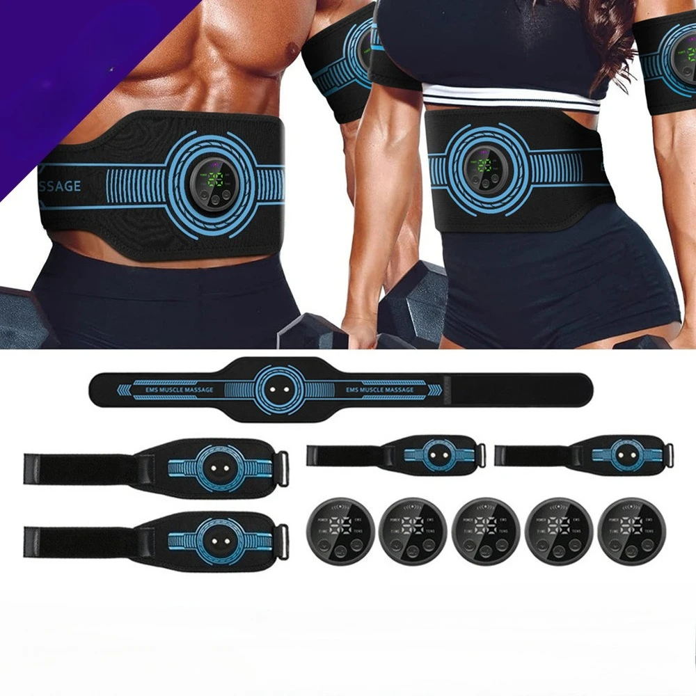 

Электрический тренажер для стимуляции мышц ABS, тренажер для брюшного/рук/ног, портативный браслет для тренировки живота для домашнего фитнеса