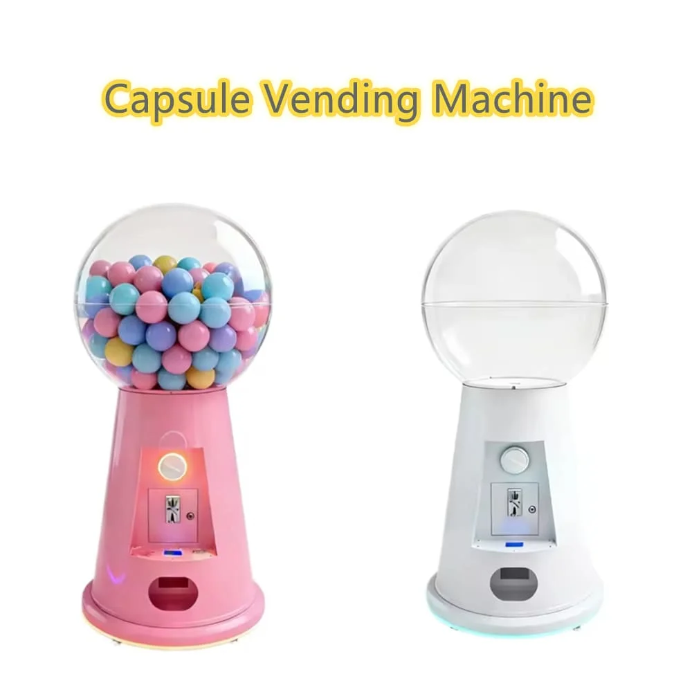 Metal Coin Operated Gachapon Machine 1 Year for 100mm Capsules Multi Payment System for Shopping Mall Amusement
