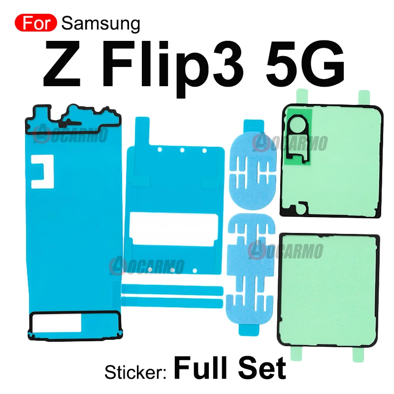 For Samsung Galaxy Z Flip3 5G SM-F7110 Back Cover Adhesive Glue Front LCD Screen Sticker