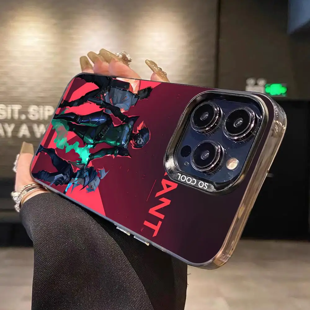 

Чехол для мобильного телефона Valorant Game для iPhone 16, 15, 14, 13, 12, 11 X XR XS 8 7 Pro Max Plus, полупрозрачный цветной защитный чехол, роскошный