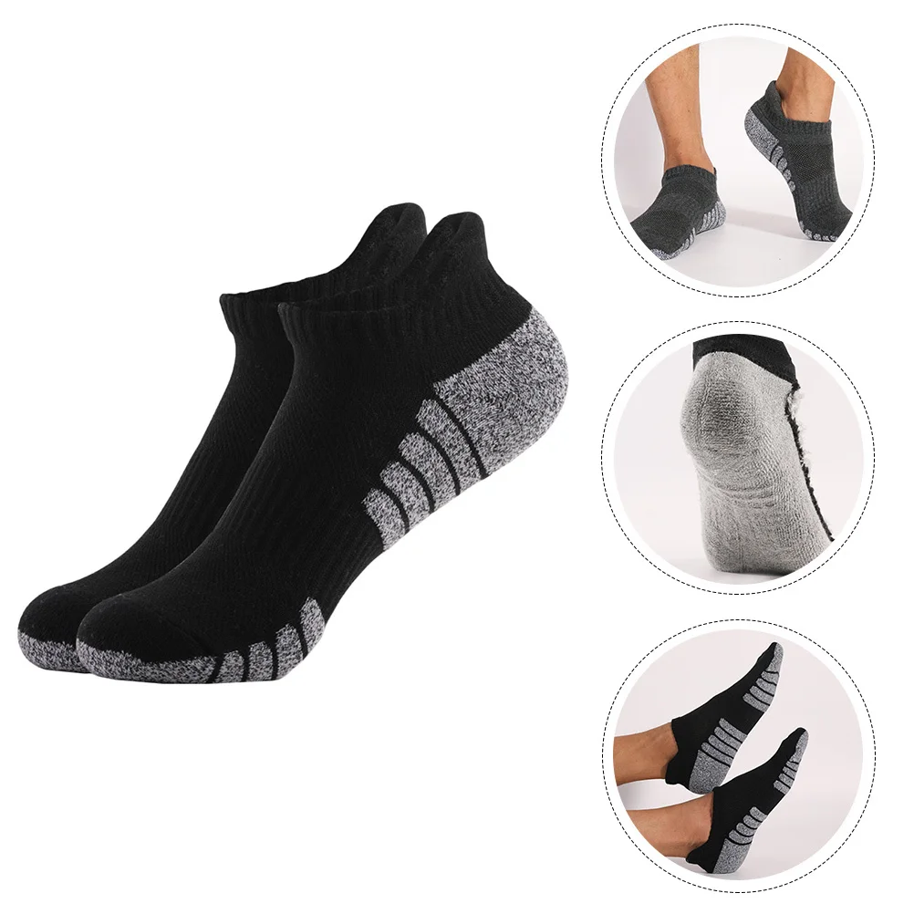 6Pairs Anti-Slip Running Socks Breathable Cotton Sports Socks Ankle Comfortable for Joggers Athletes Workout Practice