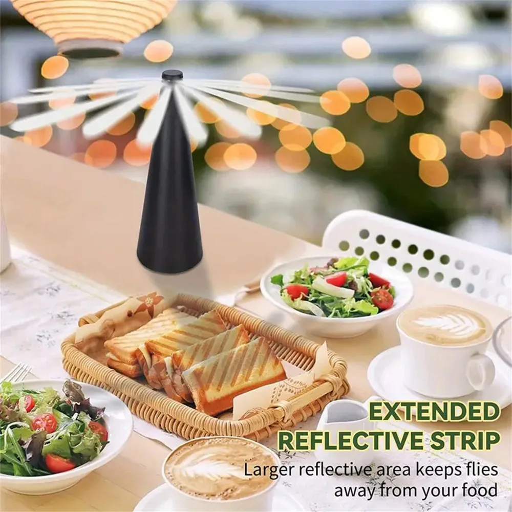 Fly Fans for Table,Soundless Fly Repellent Fan with Soft Blades, Outdoor Use Restaurant BBQ Picnic USB Cable / Battery Powered