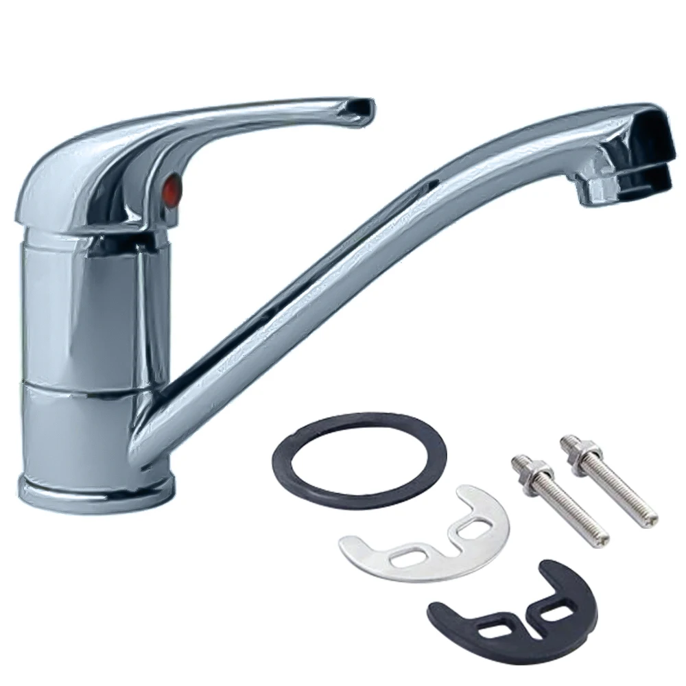 

RV Caravan Mixer Tap Chrome Plated Long Spout Non-Microswitched For Motorhome Camper Boat Interior Parts Accessories