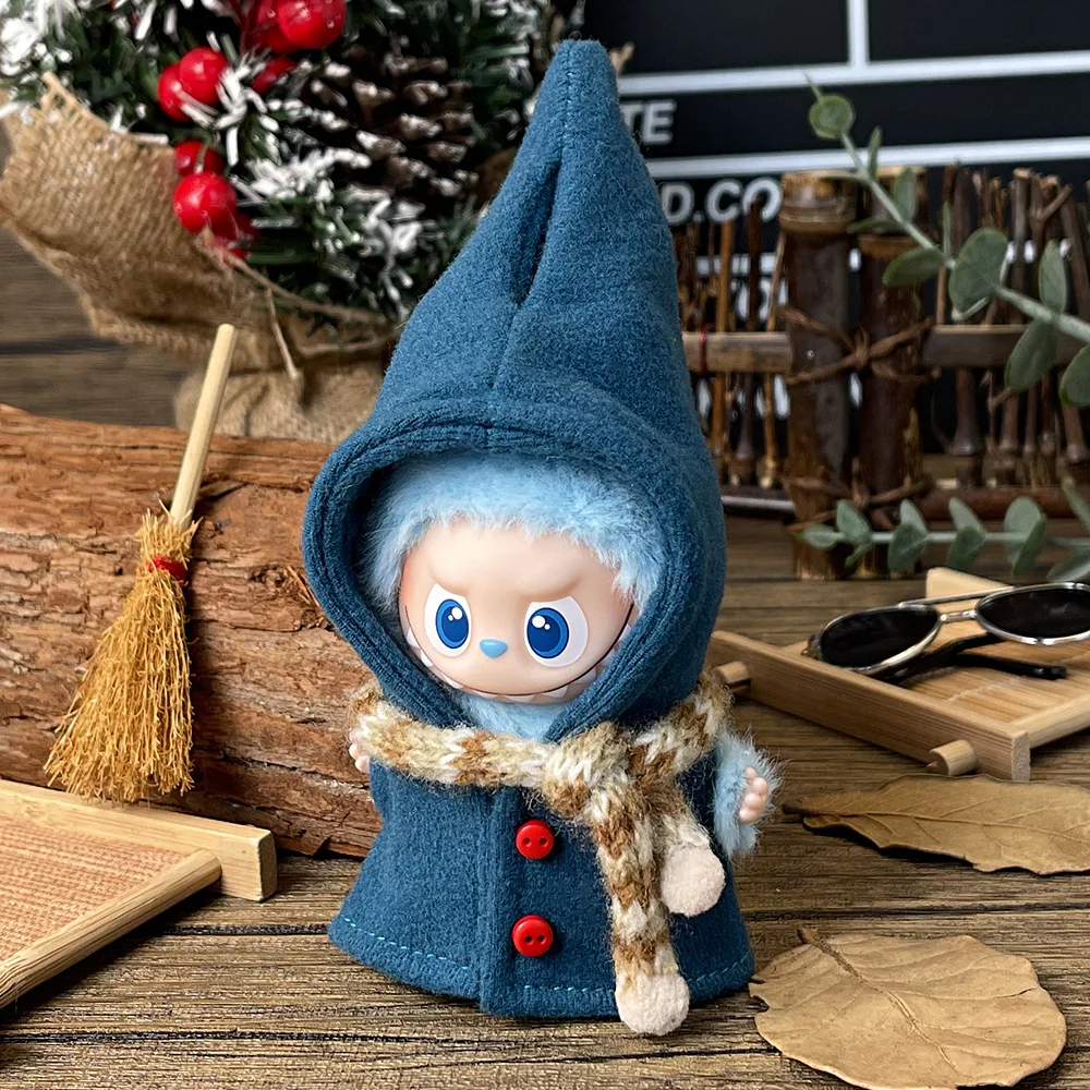 For Mini Labubu 4.0 Pin For Love Wizard Cloak Scarf Set Replaceable Clothes Cute Doll Clothing Accessories Christmas Gifts