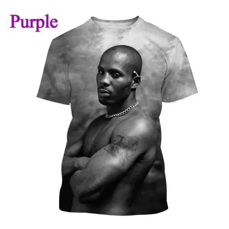 Hot Sale Fashion Rapper DMX Hip Hop Casual Round Neck Short Sleeve Graphic T Shirts Earl Simmons 3D Printing Oversized T Shirt