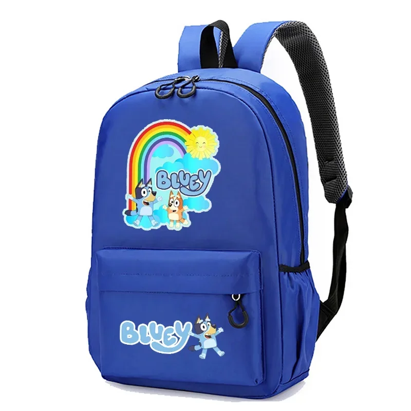 Bluey Backpack Children Schoolbag Waterproof Book Bag Large Capacity Back To School Accessories Zipper Casual Daypack Mochila