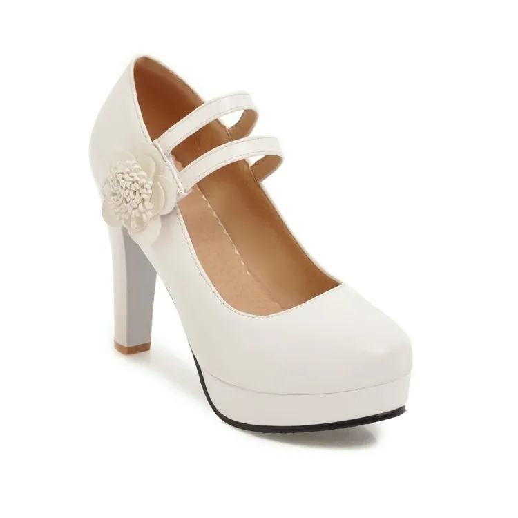 Big Size ladies high heels women shoes woman pumps Package the heel Package toes Shallow mouth flowers
