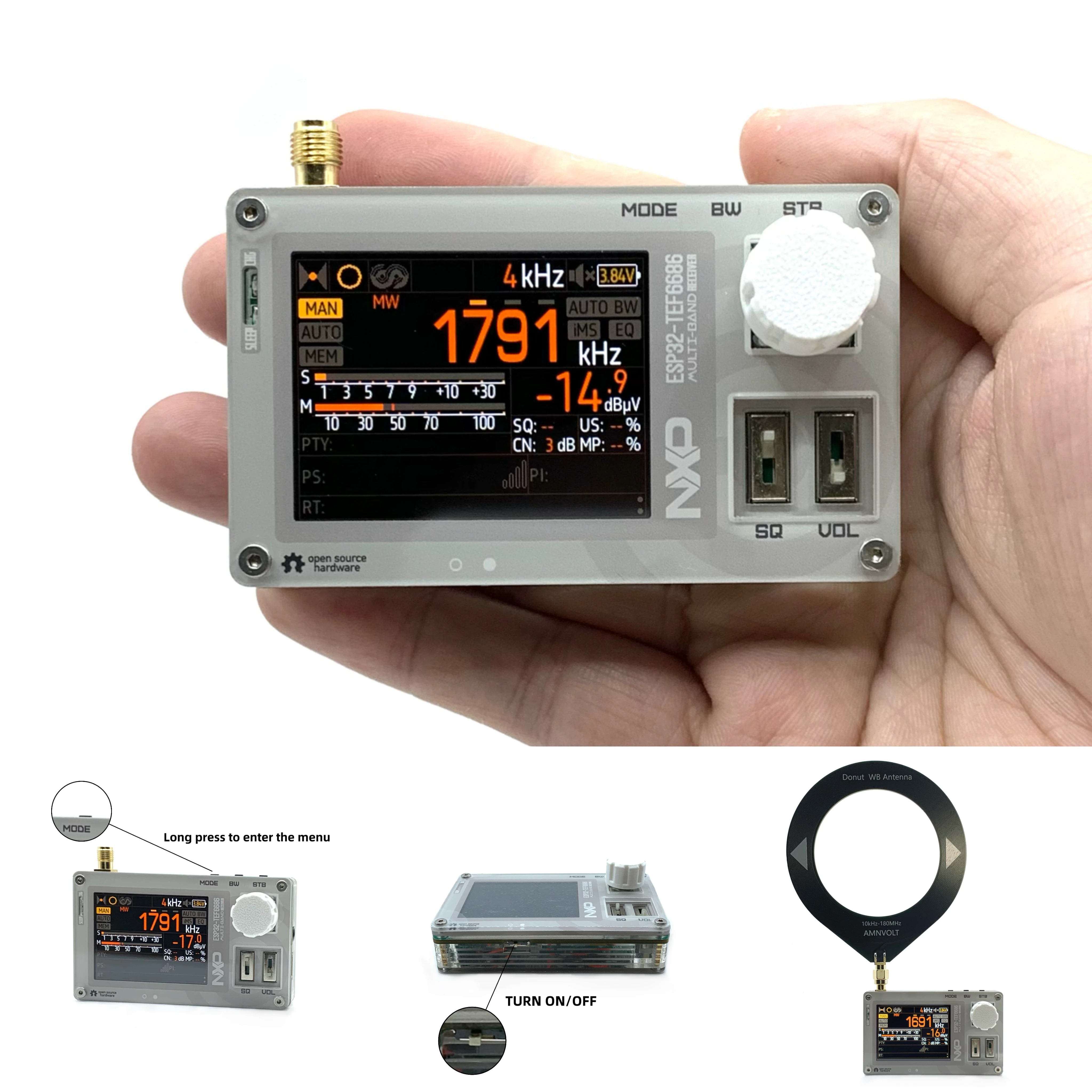 C3 ミニ TEF6686 DSP ラジオ ESP32 チップフルバンドラジオ FM/LW/MW