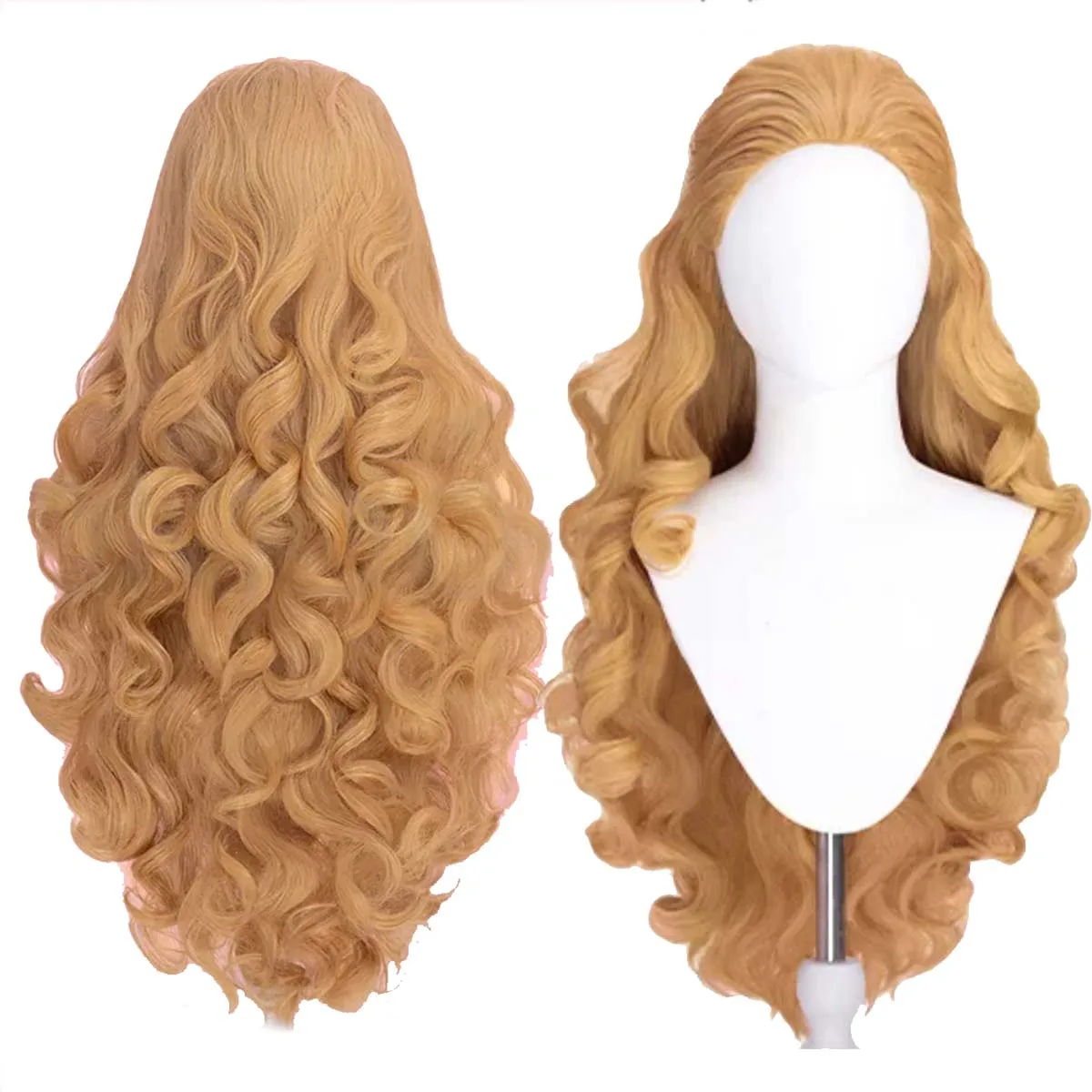 

Women Scarlet Witch Wanda Vision Long Wavy Cosplay Heat Resistant Synthetic Long Brown Blonde Red Wavy Hair Wig