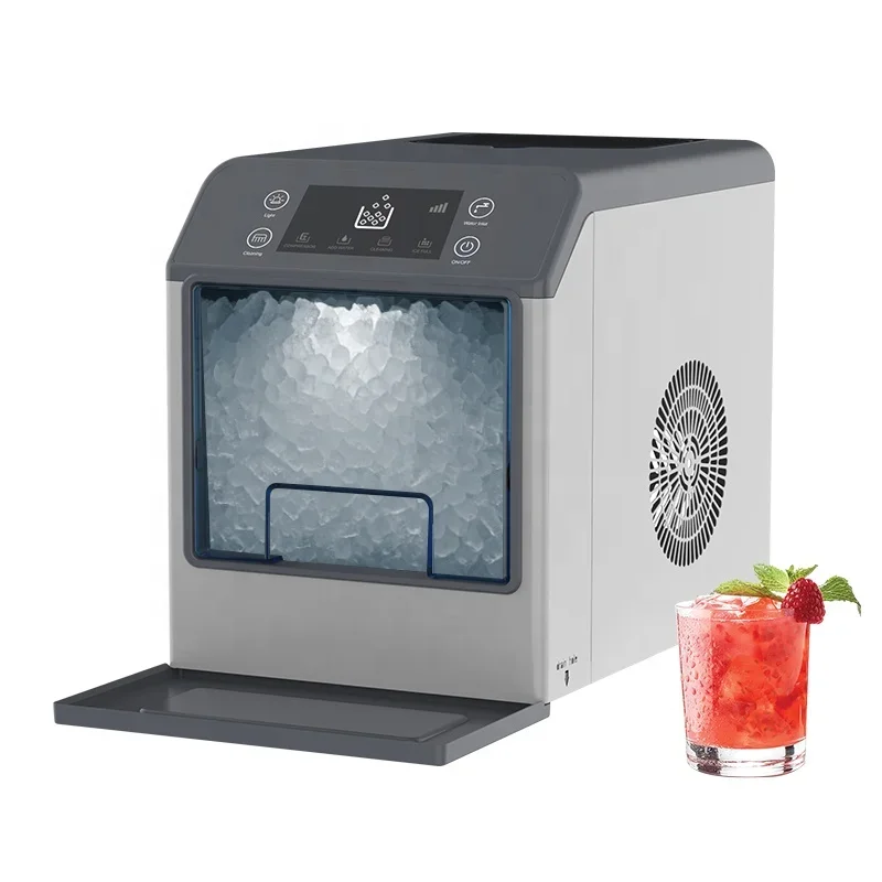 

33LBS/24H Commercial Ice Maker Machine Self-Cleaning Countertop Ice Maker for Home Kitchen Party