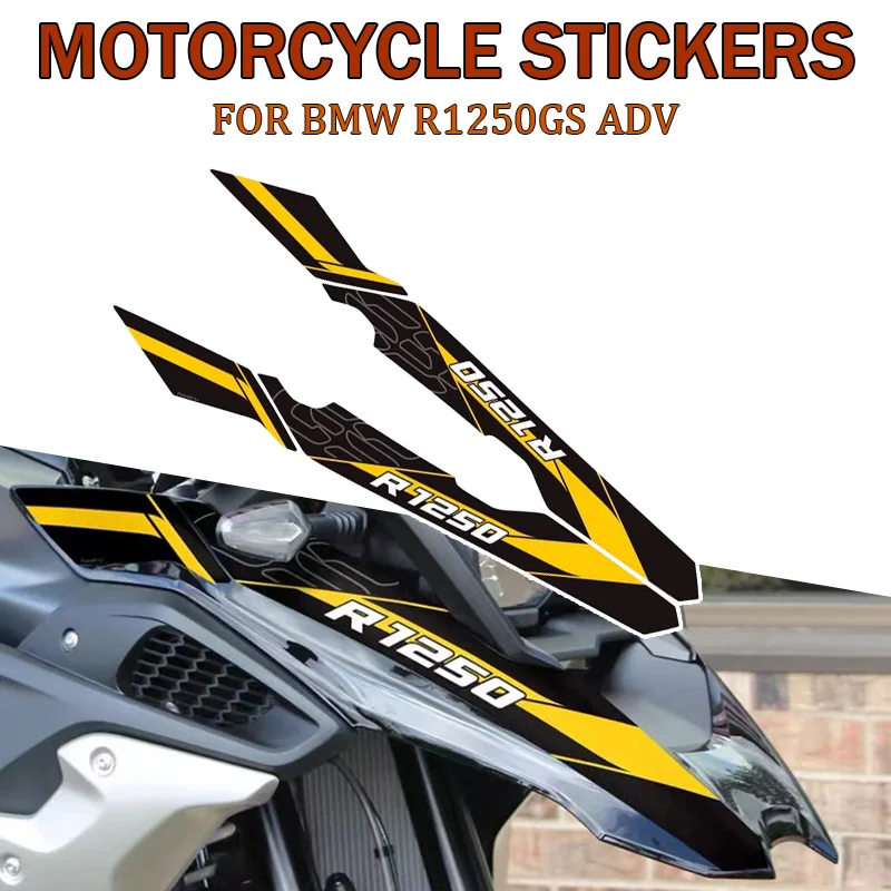 

For BMW R1250GS ADV 2019 2020 2021 2022 Motorcycle New Front Lip Decal Bird Beak Decal Bird Beak Decals