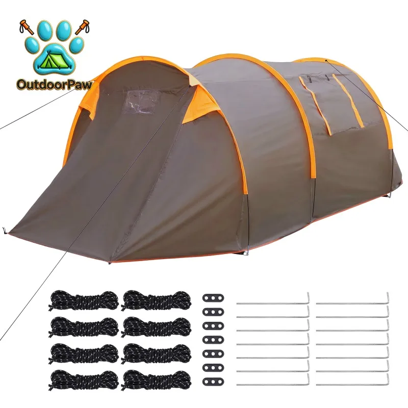 Oxford 2-Person Motorcycle Camp Tent with Mesh Windows Lightweight Waterproof Shelter Windproof Rainproof for Camping Outdoor