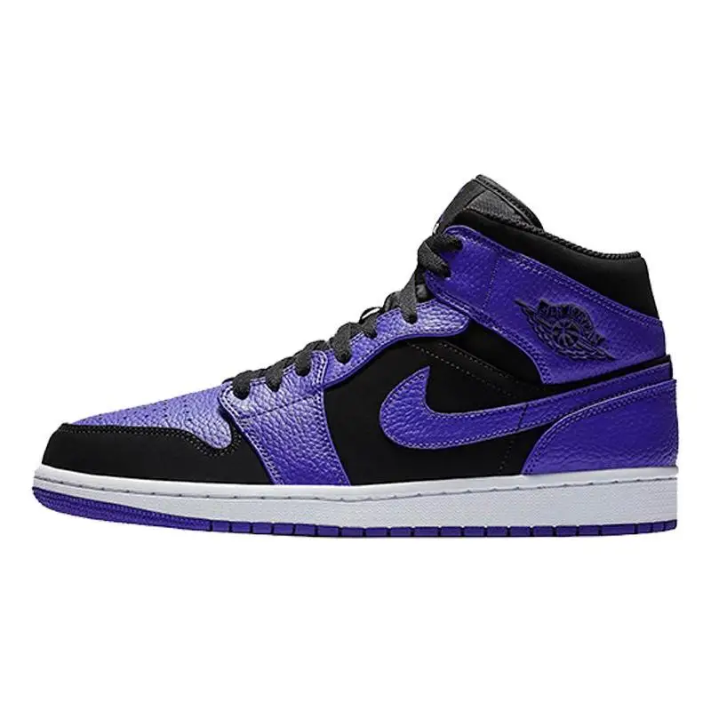 Nike Jordan 1 Mid Black Dark Concord Sneakers shoes 554724-051