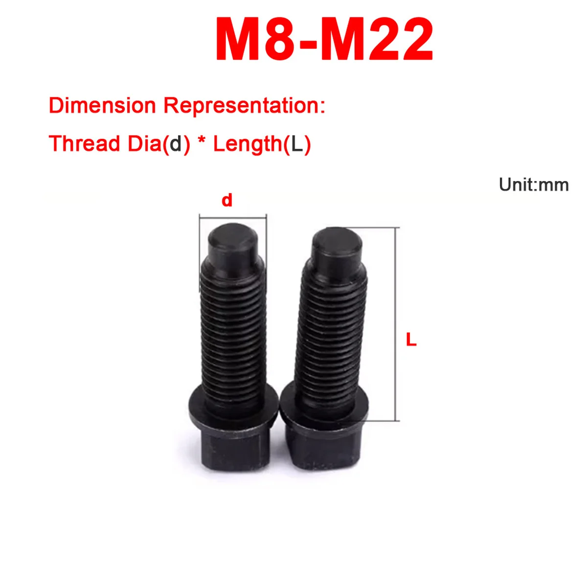 

M8M10M12M14M16M20M22 45# Steel Forging Lathe CNC Press Tool Square Head Tool Holder Screw