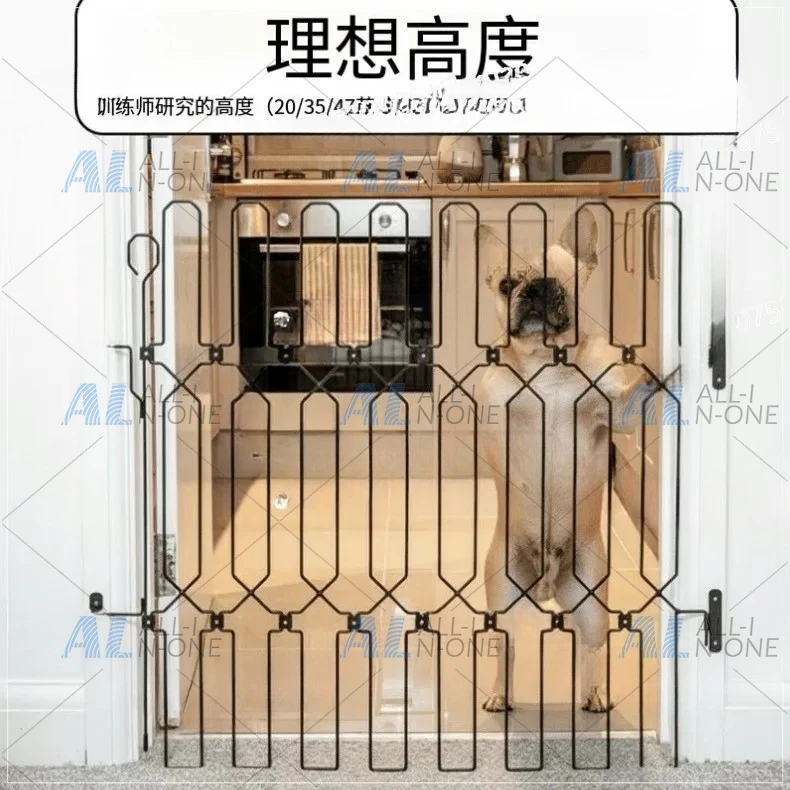 Pet fence Isolation door pet fence Stainless steel door fence labeling