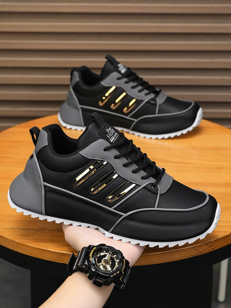 

Men's Summer Breathable Anti-Slip Thick Bottom Heightening Casual Shoes Sports Large Size 47 Black Dad Shoes Fashionable Sing...