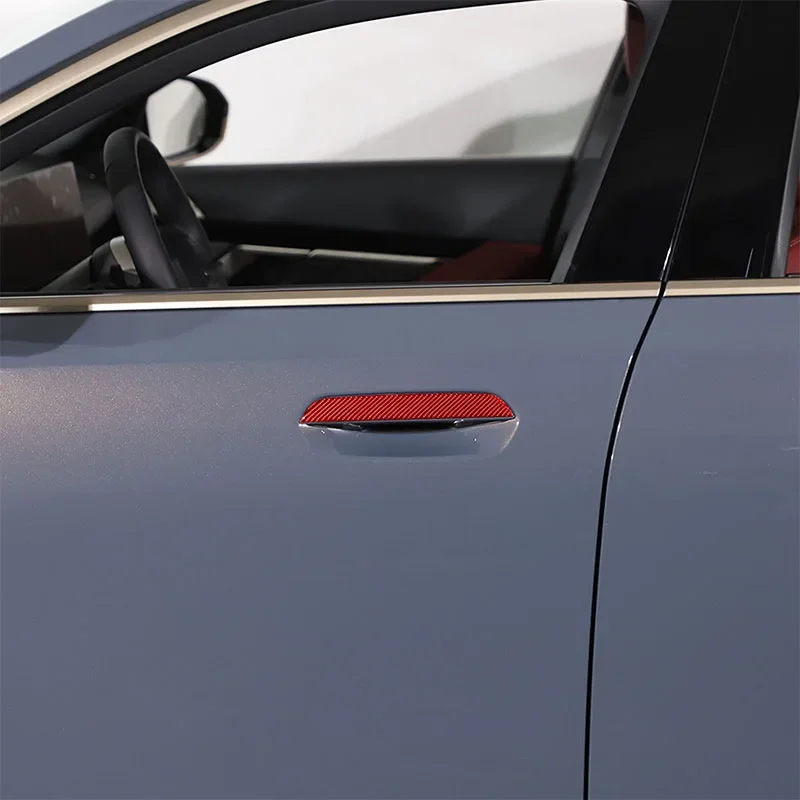 

For BMW 5 Series G60 2023 2024 2025 Soft Carbon Fiber Car Door Handle Cover Decorative Sticker Exterior Accessories