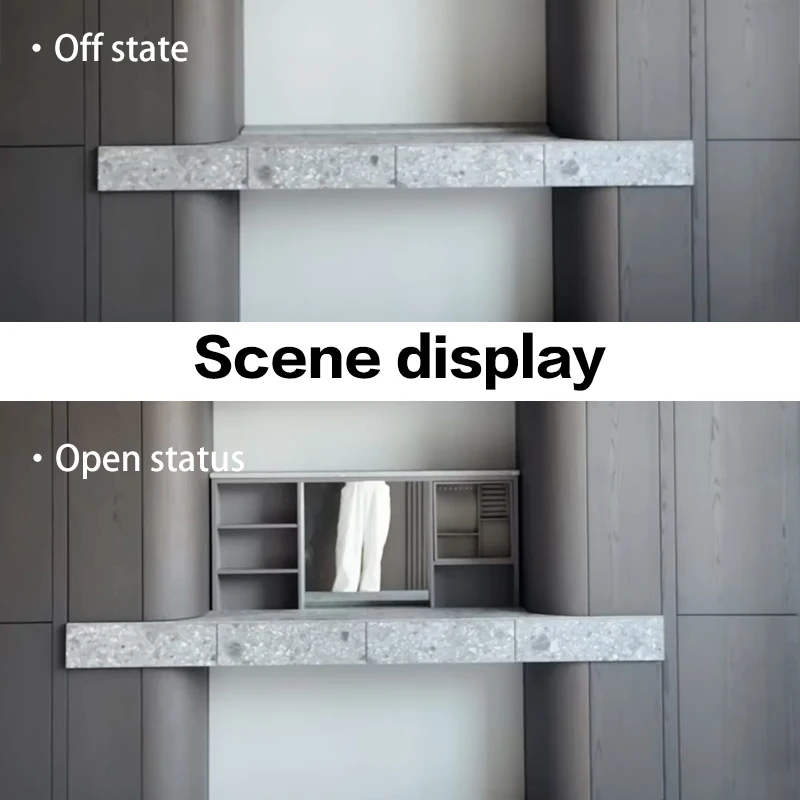 Summit Smart Electric Lift System Dressing Table With Remote Control Touch Operation Vertical Movement For Cabinet Mirror