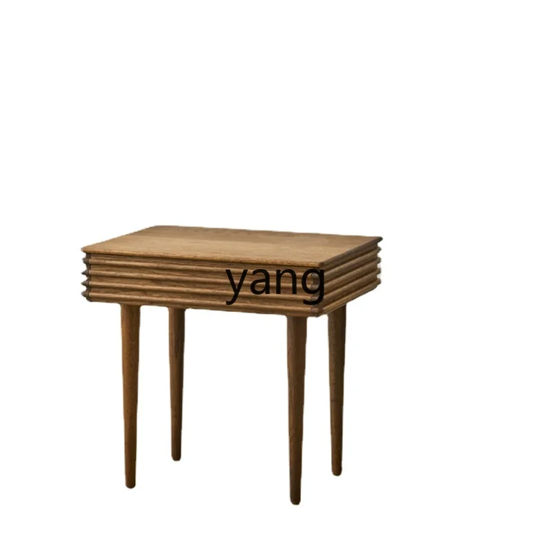 

Yhl's Silent Style Solid Wood Living Room Small Apartment Oak Side Table Designed by a Maestro Log Bedside Table