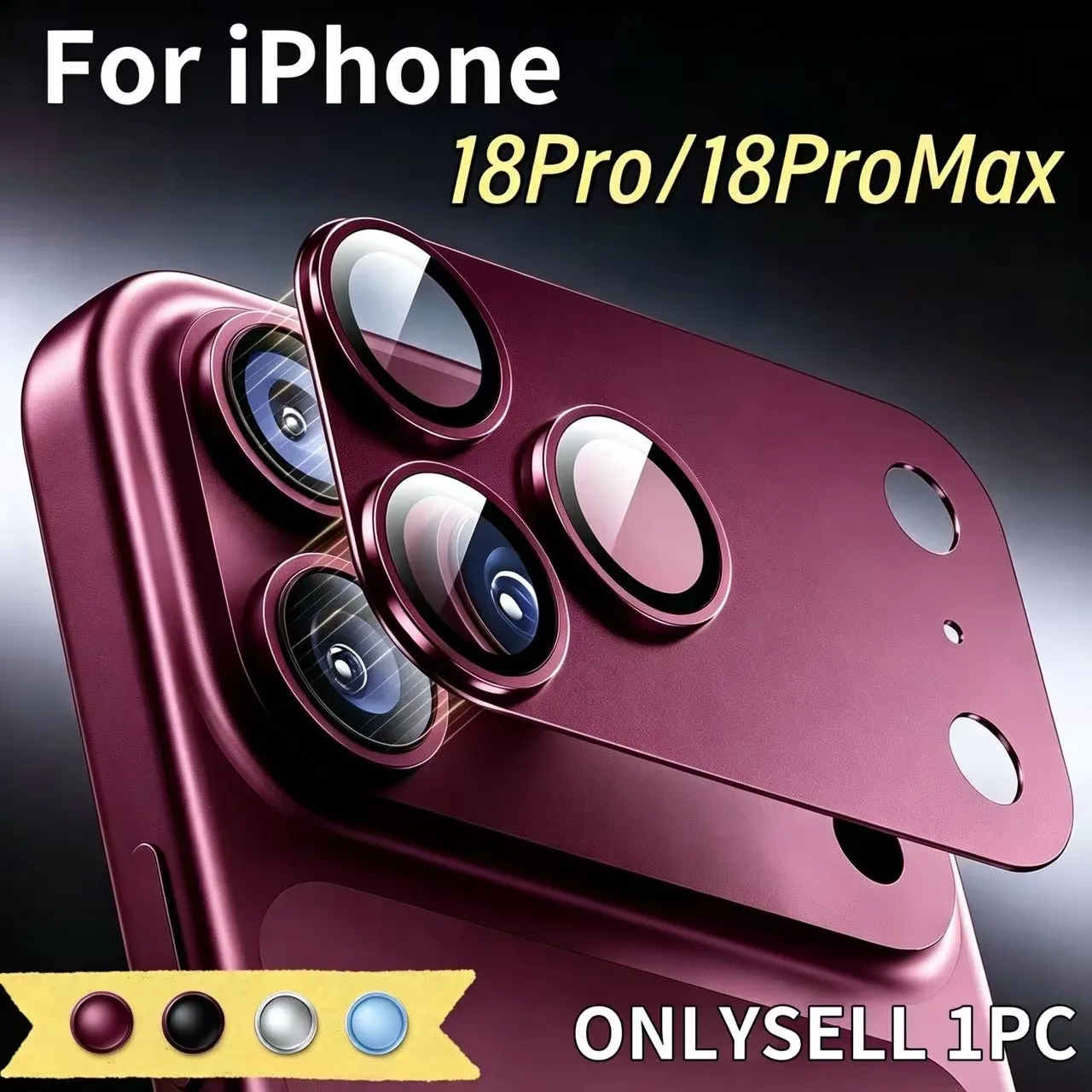 Kameraobjektivschutz für iPhone 18 Pro / 18 Pro Max, stoßfest, AR-Antireflexbeschichtung, HD-Klar.