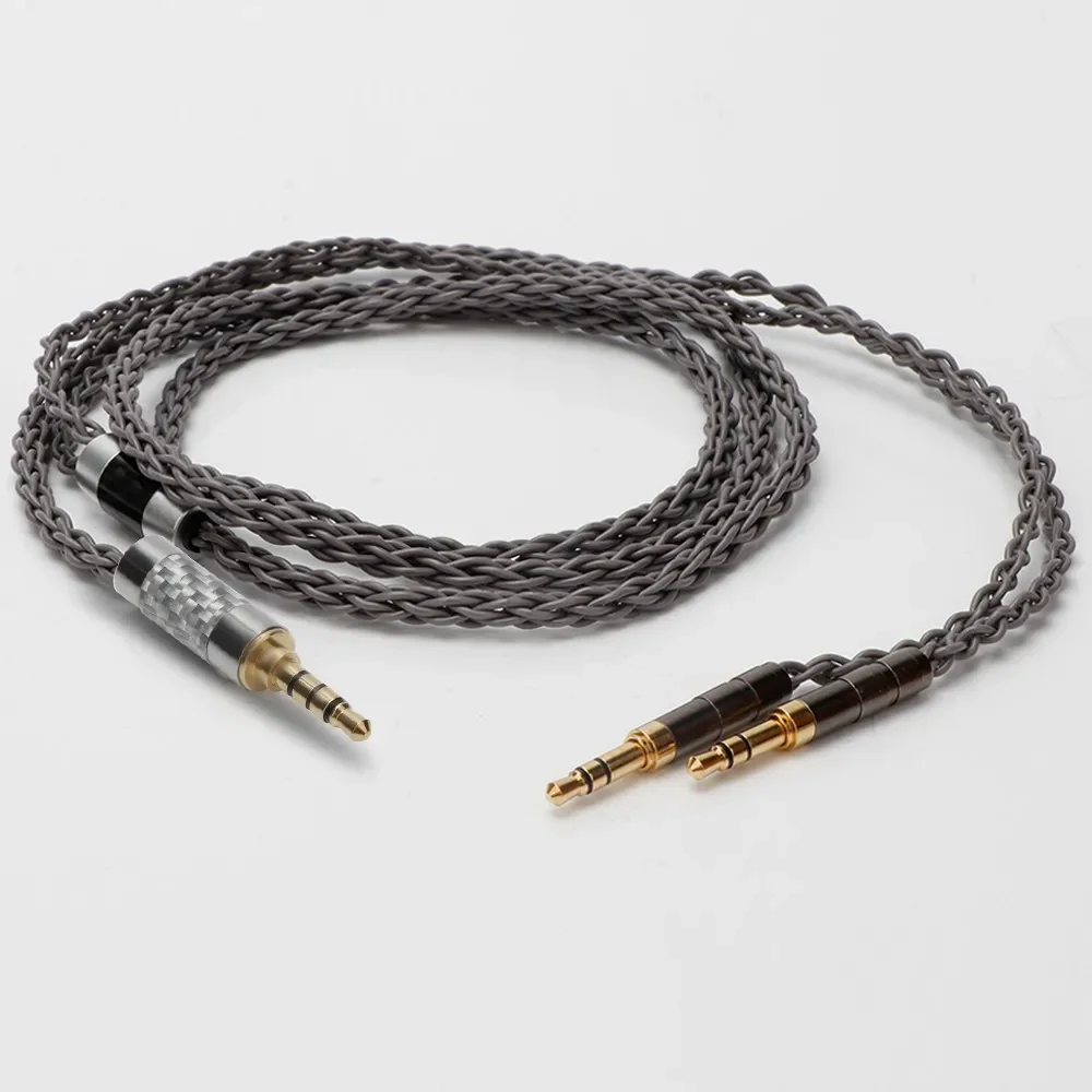 8コア 4.4mm 4ピン XLR - 2.5mm ヘッドフォンケーブル OCC 銅銀メッキ