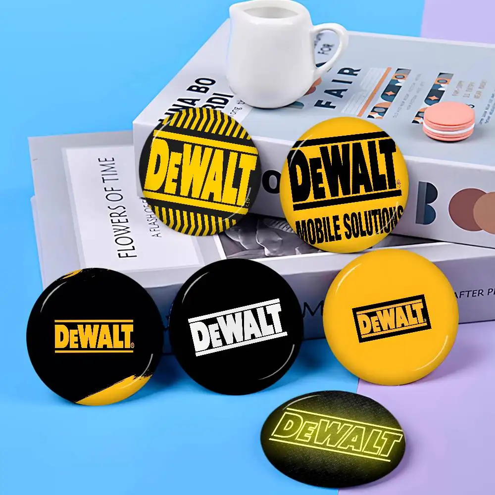 Classic Power Logo D-DewaltS 58mm Cute Series Pins Funny Badge Interesting Cartoon Animals Brooches Backpack Clothes Gift