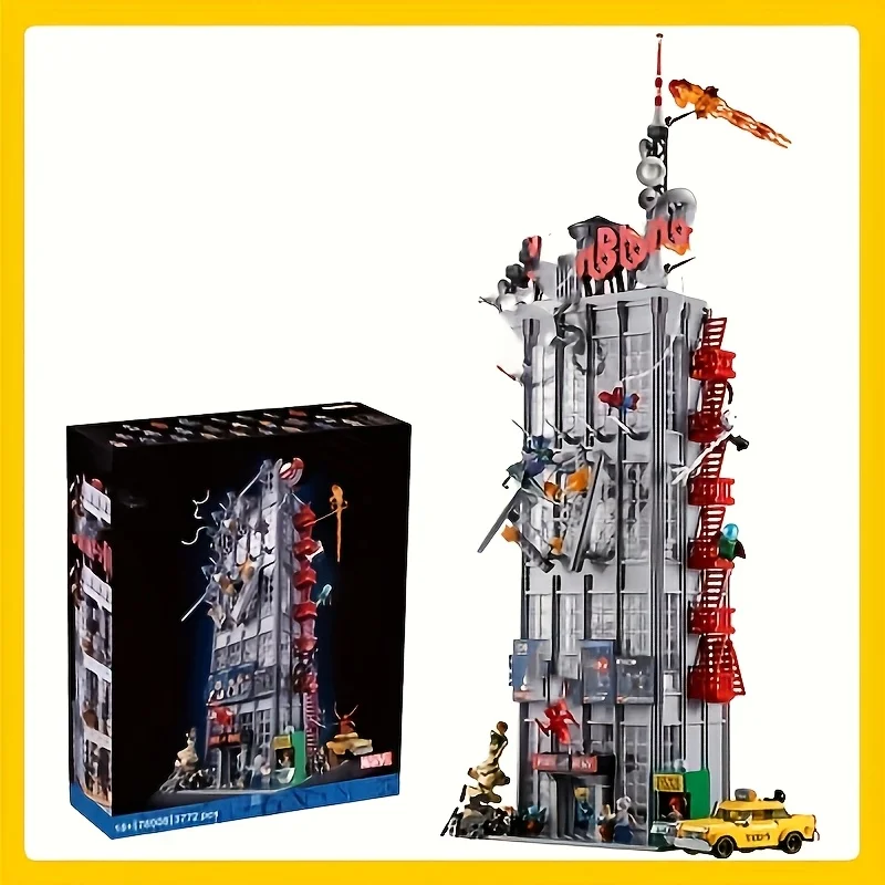 De Marvel Superhero Daily Horn bouwset bestaat uit 3772 bouwstenen, waaronder 25 Spider Universe Minions, waaronder de P