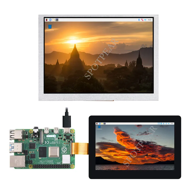 Raspberry Pi 5inch MIPI DSI LCD 800×480 IPS Display Screen Capacitive Touch Function Optional