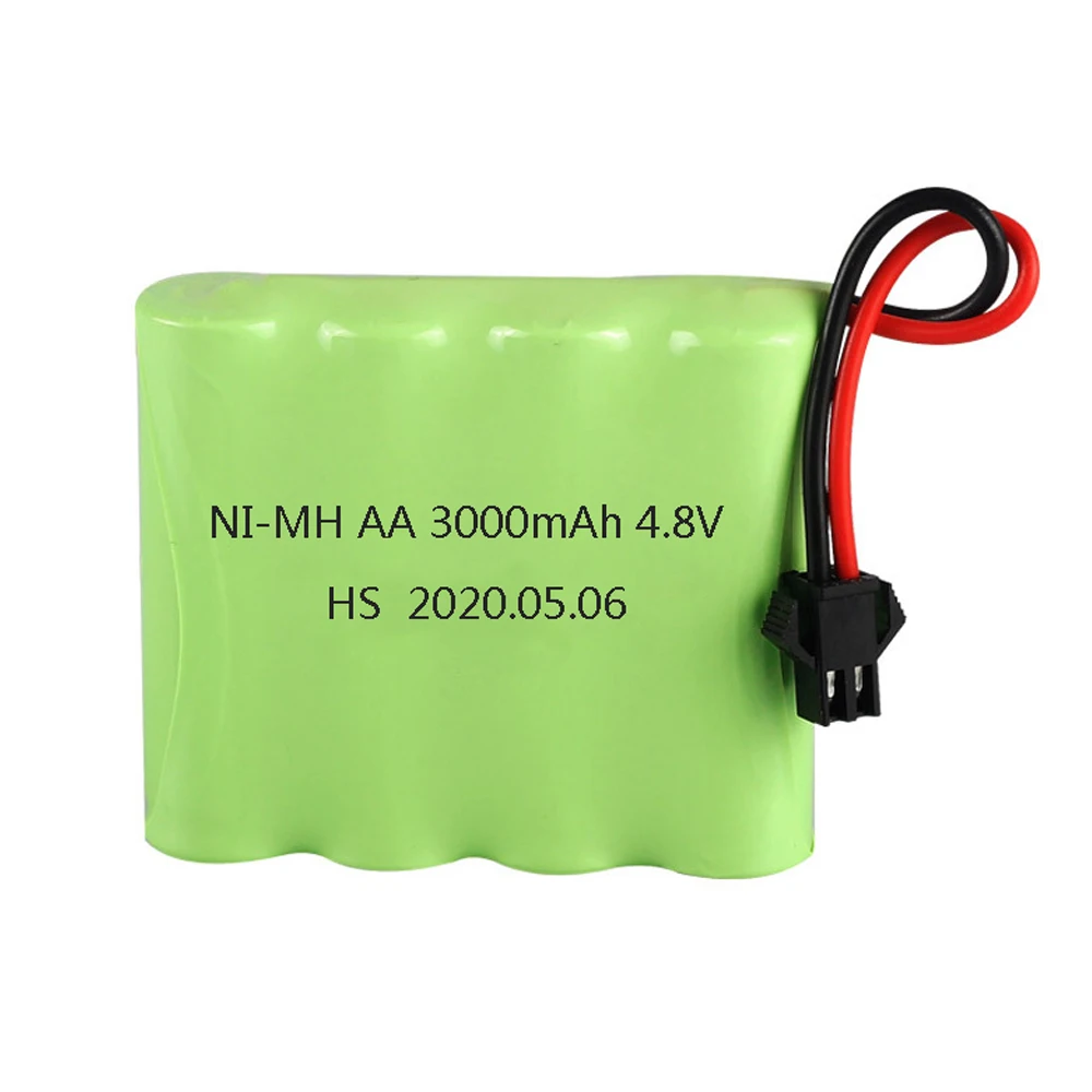 充電式バッテリーピース/ロット,4.8v,3000mah,nimh,2個,電気玩具用,安全設備,電気玩具,aa