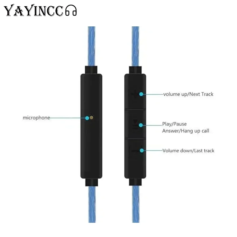 YAYINCC Flexural Replacement 1.2m Audio Cable With Mic/ For Sol Republic Master Tracks HD V8 V10 V12 X3 Headphone Audio Cable