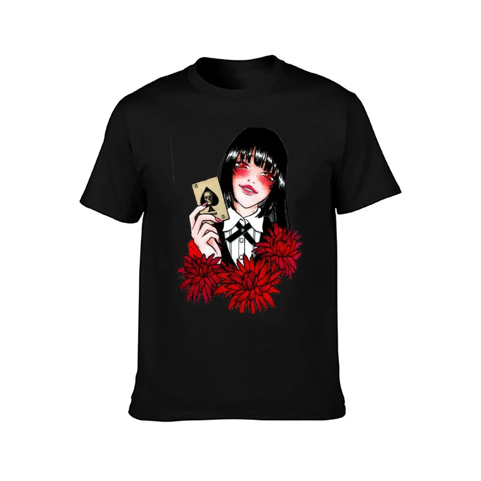 Jabami Yumeko - Gambler T-Shirt, Summer Casual Cotton Tee, Oversized Streetwear Tops, Vintage Graphic Print, Unisex Men Women