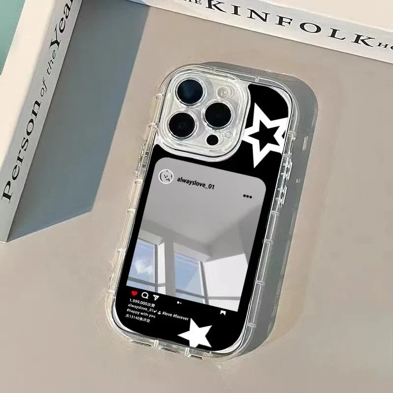 

For Huawei Pura 80 70 P60 P50 P50E P40 P30 Ultra Lite Mate 70 60 50 50E Pro Plus Phone Case Ins Style Frame Mirror Simple Cover