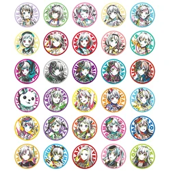 BanG Dream! Anime Poppin' Party Afterglow Pastel Palettes Roselia Hello Happy World RAISE A SUILEN 50mm Game Badge Brooch Pins