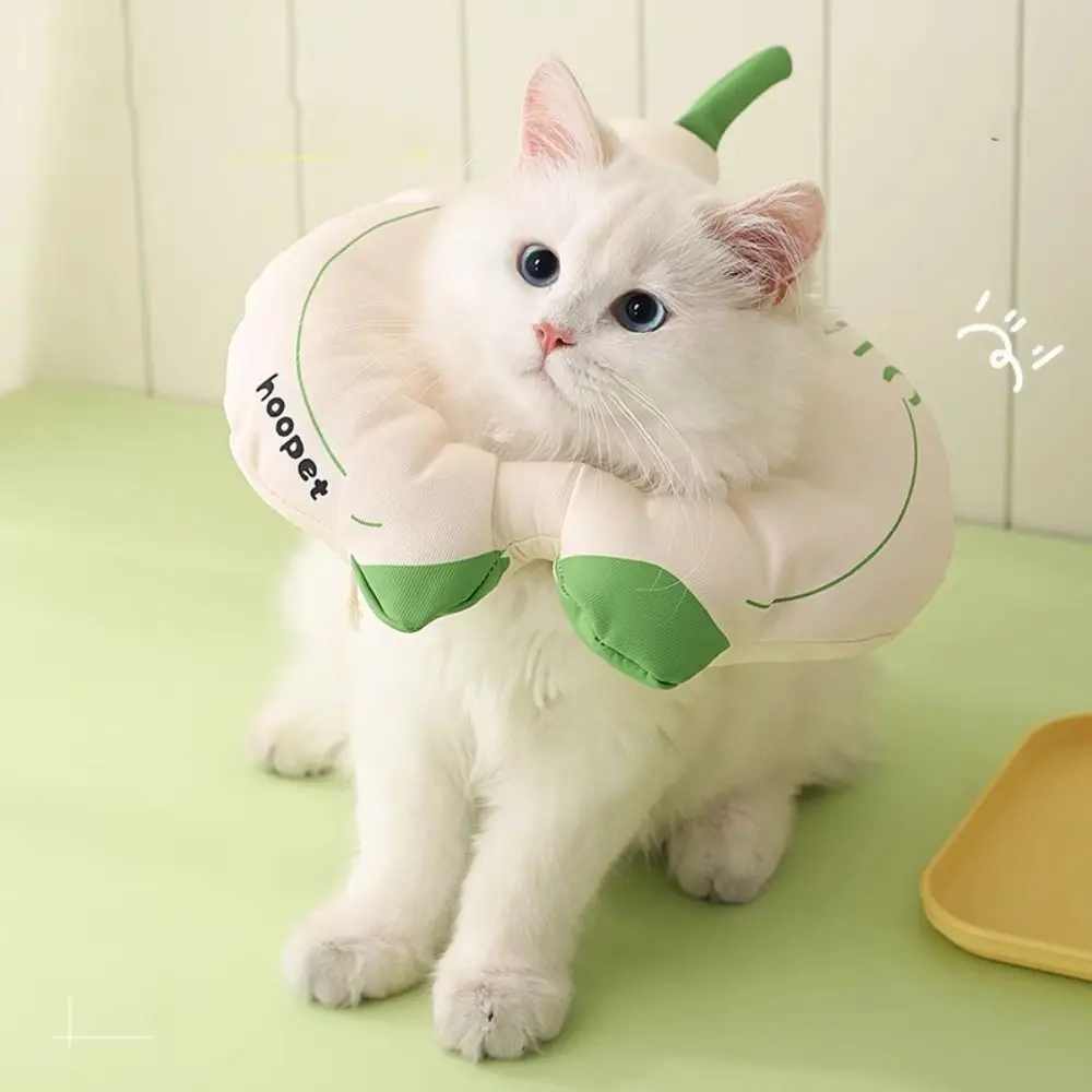 

Cartoon Cat Elizabeth Circle Adjustable Fruits Printed Dog Neck Recover Collar Soft Breathable Pet Elizabeth Collar