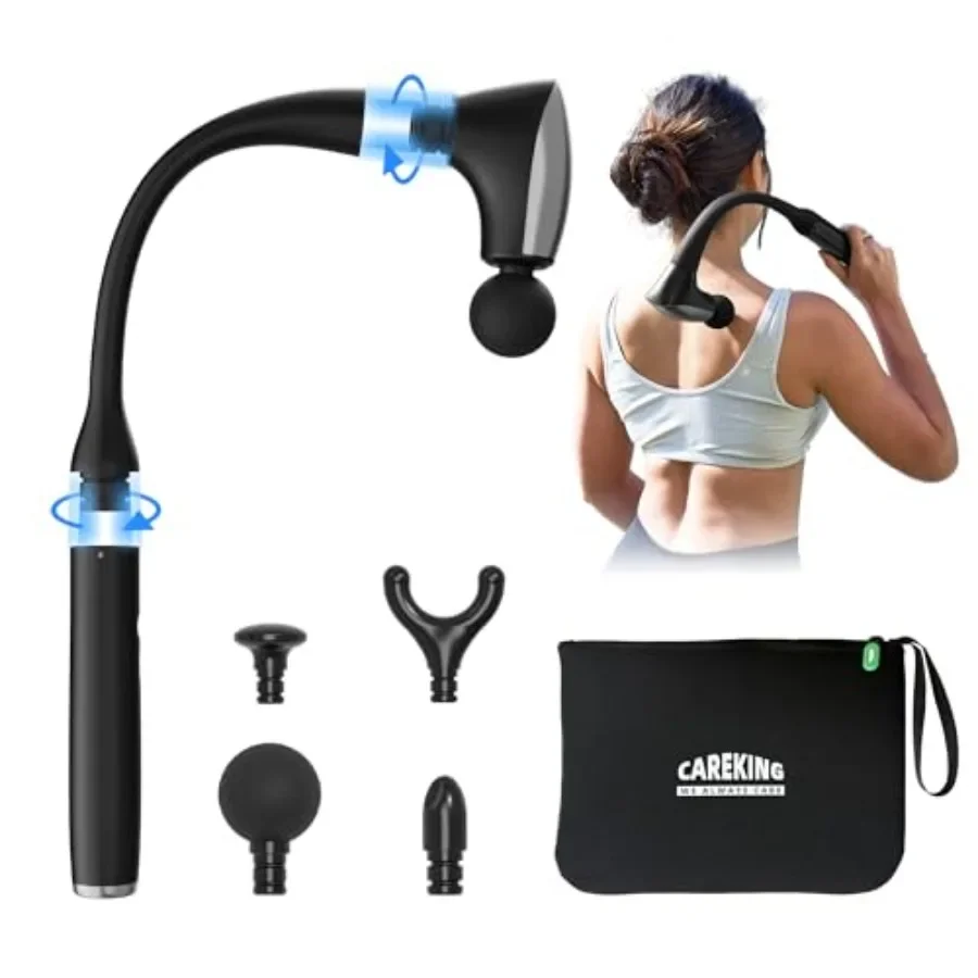 

2in1 Detachable Muscle Massage Gun with 20'' Extension Handle for Deep Tissue Therapy Ideal for Back Neck Shoulder Lower Back L