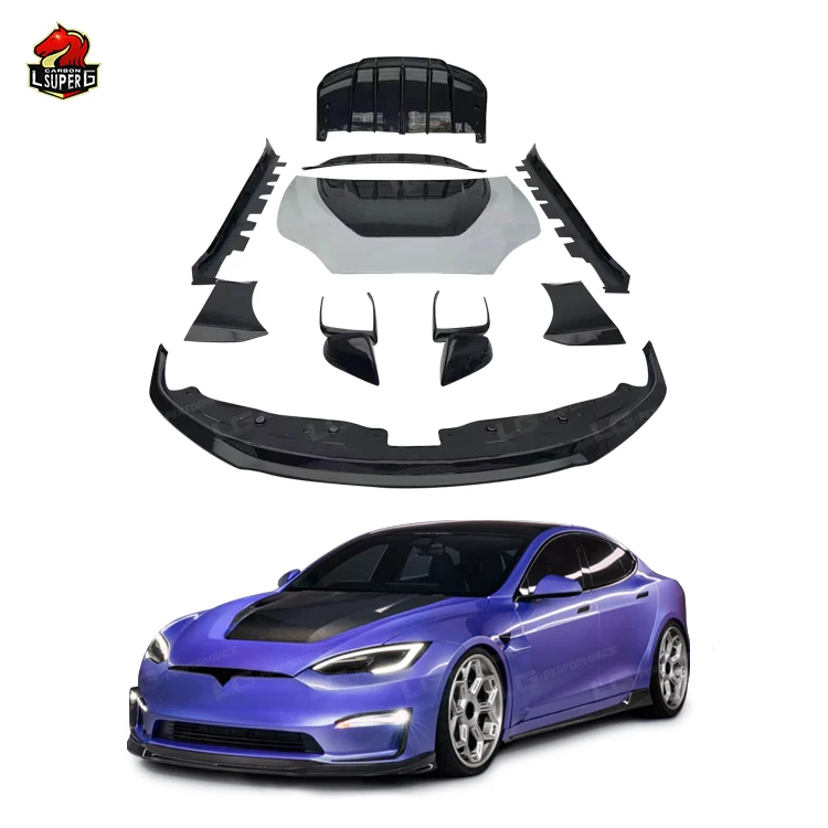 V Style High Quality Carbon Fiber Body Kit for Tesla Model S