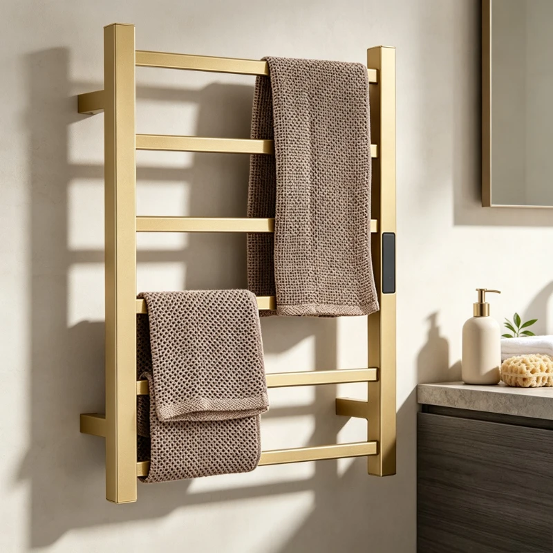 Electric Heated Towel Rack 304 Stainless Steel Timer Temperature Control Wall Mounted Bathroom Warmer 110V 220V 전기 수건걸이