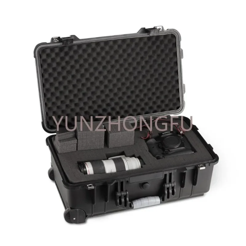 

waterproof hard plastic camera case with wheel and foam