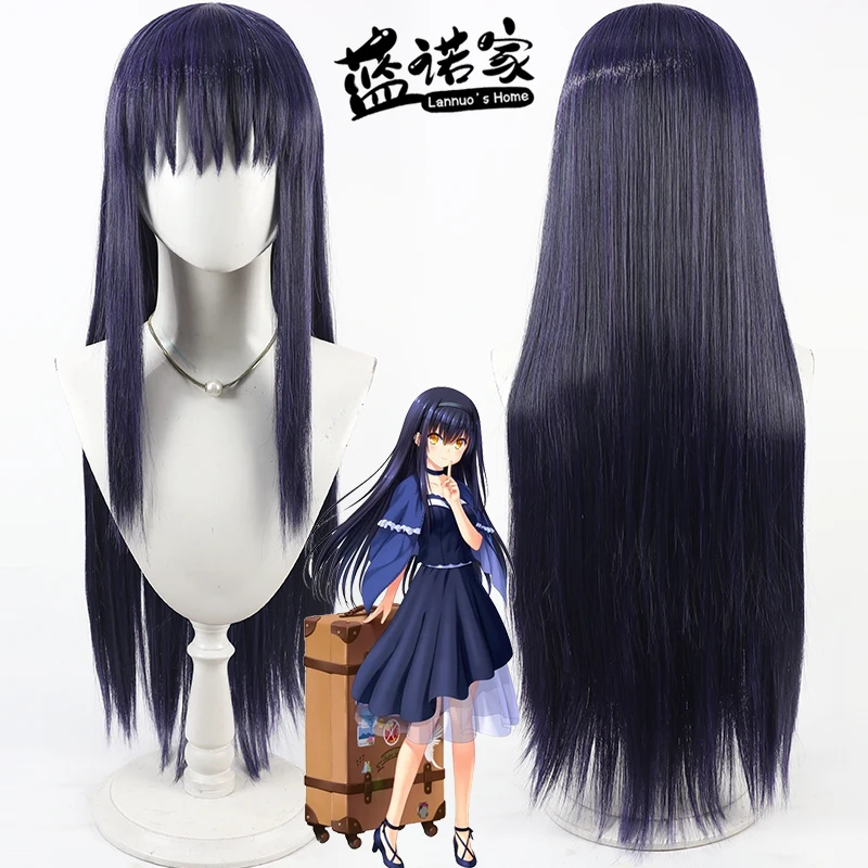 

Anime SummerPockets Hisashima Misaki Cosplay Wig Halloween Carnival Party Props Synthetic Hair Heat Resistant Fiber + Wig Cap