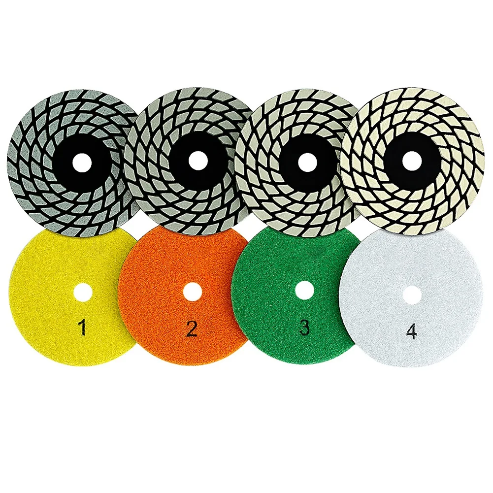 

For Granite Marble Stone Sanding 4 Inch 100mm Wet Dry Polishing Pad with Flexible Emery for Effective Finishing