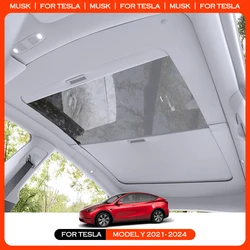 For ModelY 2024 Sunshade Roof Skylight Scroll Original Car Sun Visor For Tesla Model Y 2021-2023 Accessories Retractable