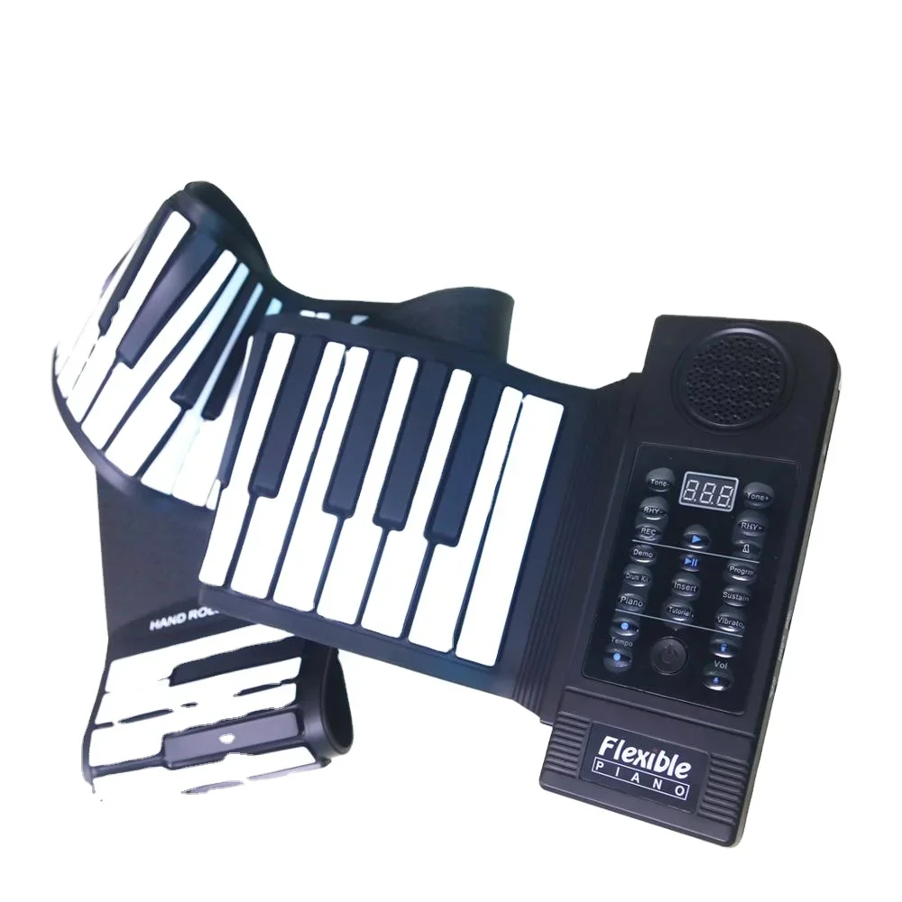 

2025 88 Key Folding Portable Entry Keyboard Student Children Beginner Electronic Hand Wholesale Roll Piano