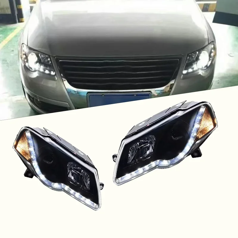 For Passat Headlights 2007-2011 Magotan B6 LED Headlights DRL Hid Double Xenon Auto Accessories