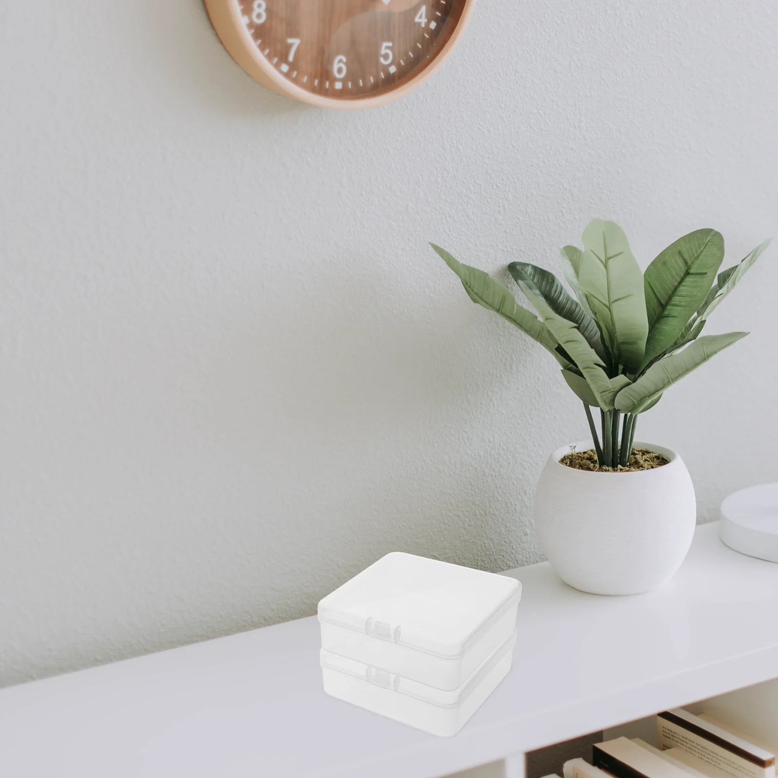 

20Pcs Clear Square Storage Box Business Card Organizer Compact Small Transparent Container for Game Cards Trading Cards Holder