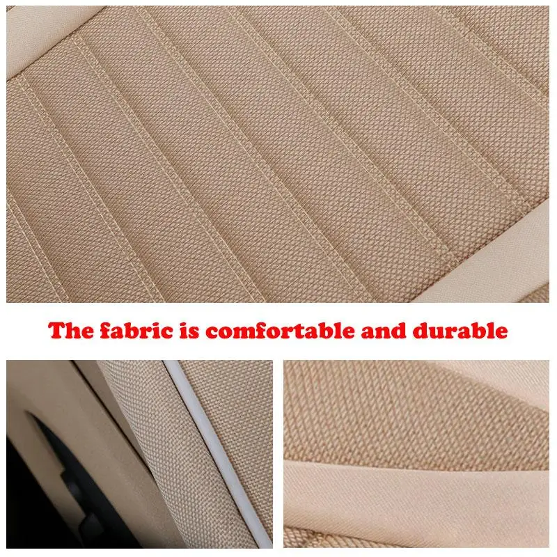 Car  Seat  Cover Flax Cushion Universal Breathable For Four-door Sedan SUV Car Seat Protection Cover