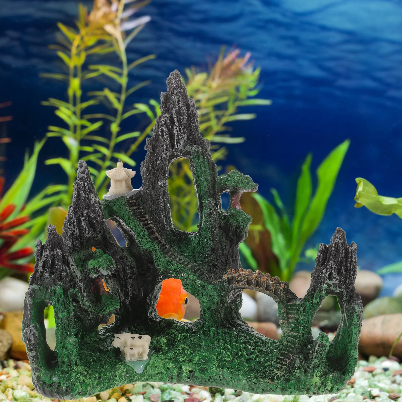 

Resin Aquarium Artificial Rockery Natural Environment Scenery Decoration Fish Tank Artificial Rockery Landscape Accessories
