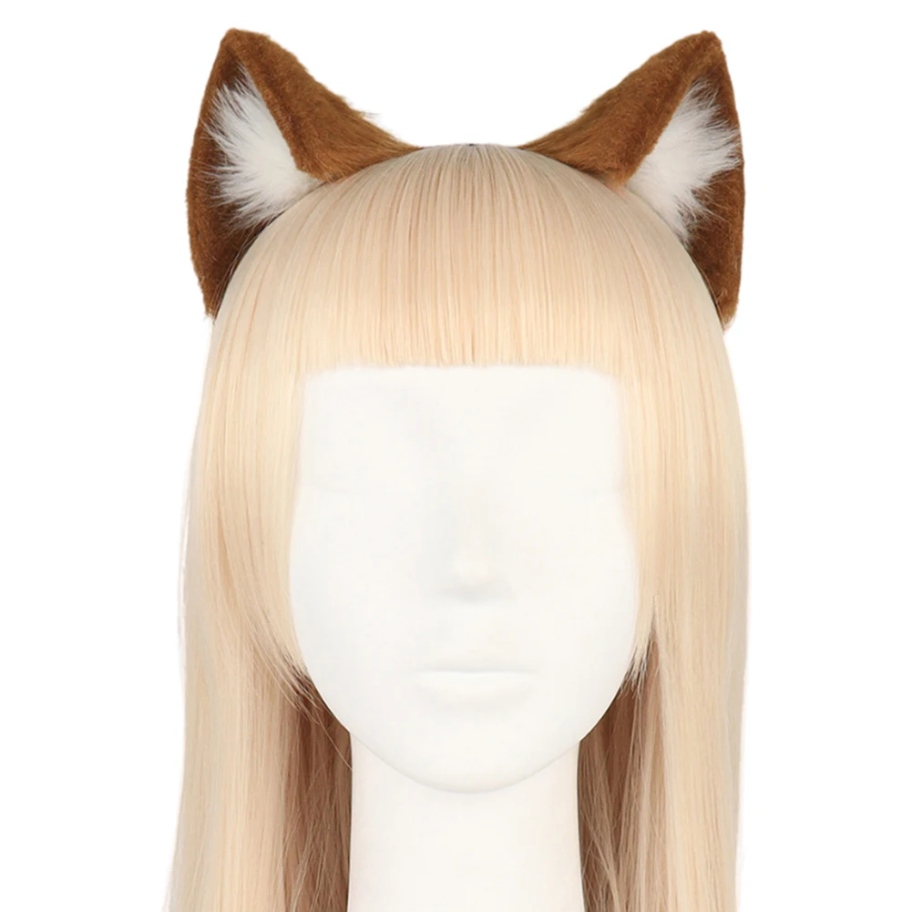 Animal Cat Fox Ear Hair Hoops Cosplay Faux Fur Hairband Girls Halloween Headbands copricapo accessori per capelli